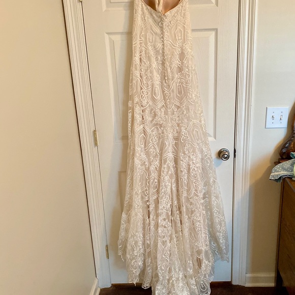 Maggie Sottero Strapless Lace Wedding Dress - Picture 6 of 7